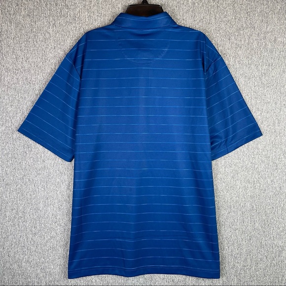 Callaway Golf Polo Opti-Dri Blue Striped Short Sleeve Shirt Men’s Size Medium - Picture 8 of 8